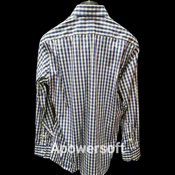 Gitman Brothers Blue and White Checkered Shirt - Picture 5 of 9